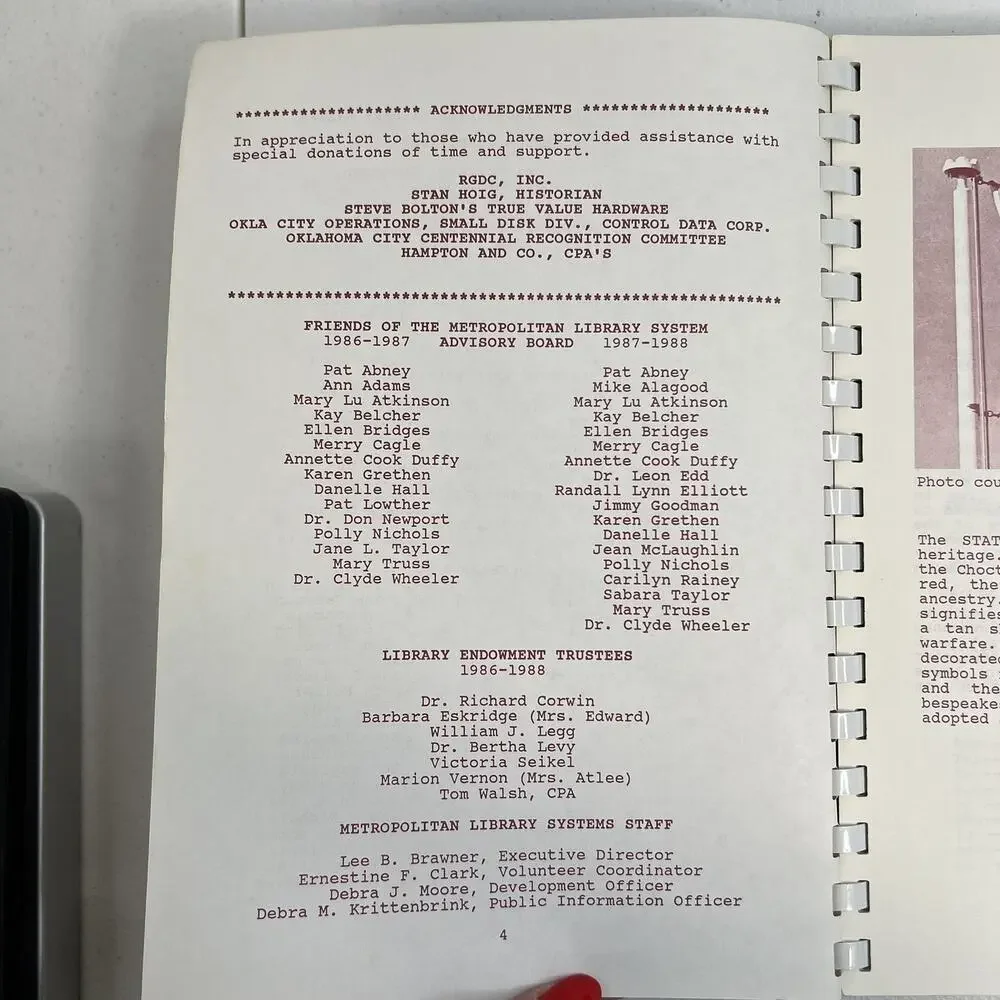 Vintage Sooner Prairie Receipts 1889-1989 Oklahoma Cookbook Softcover‎ History